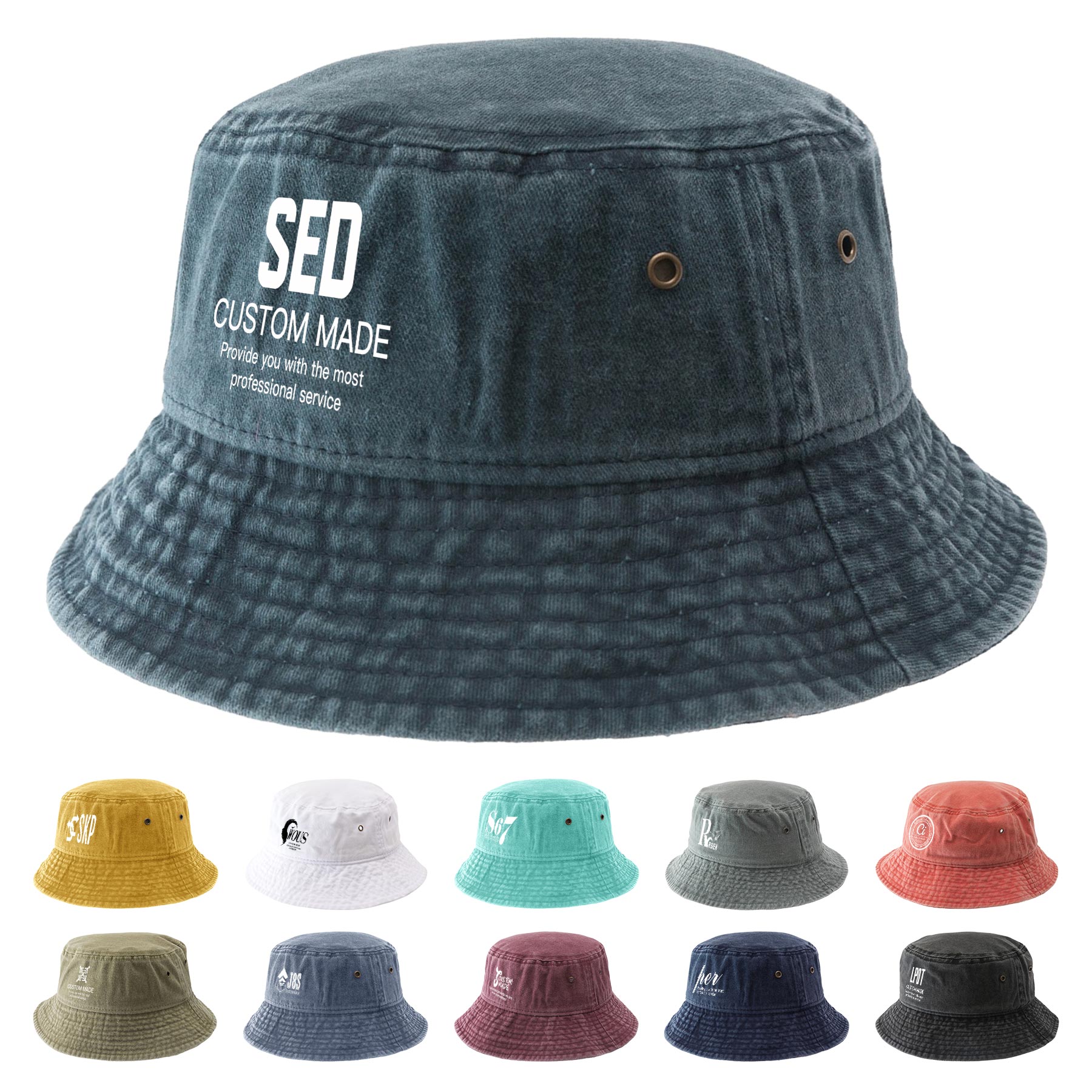 FlyFlyPromos - Washed Cotton Bucket Hat Image 1 - Promotional Product